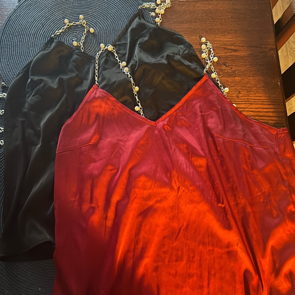 Black and red tops